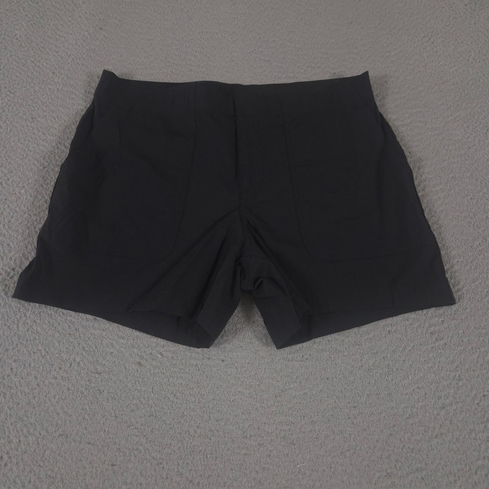 Eddie Bauer Shorts Womens 12 Black Rainier UPF 50 Plus Stretch Utility Pockets